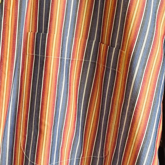 Burberry Men's Multicolor Vertical Stripe Casual Button-Down Shirt Size XL - Picture 7 of 15